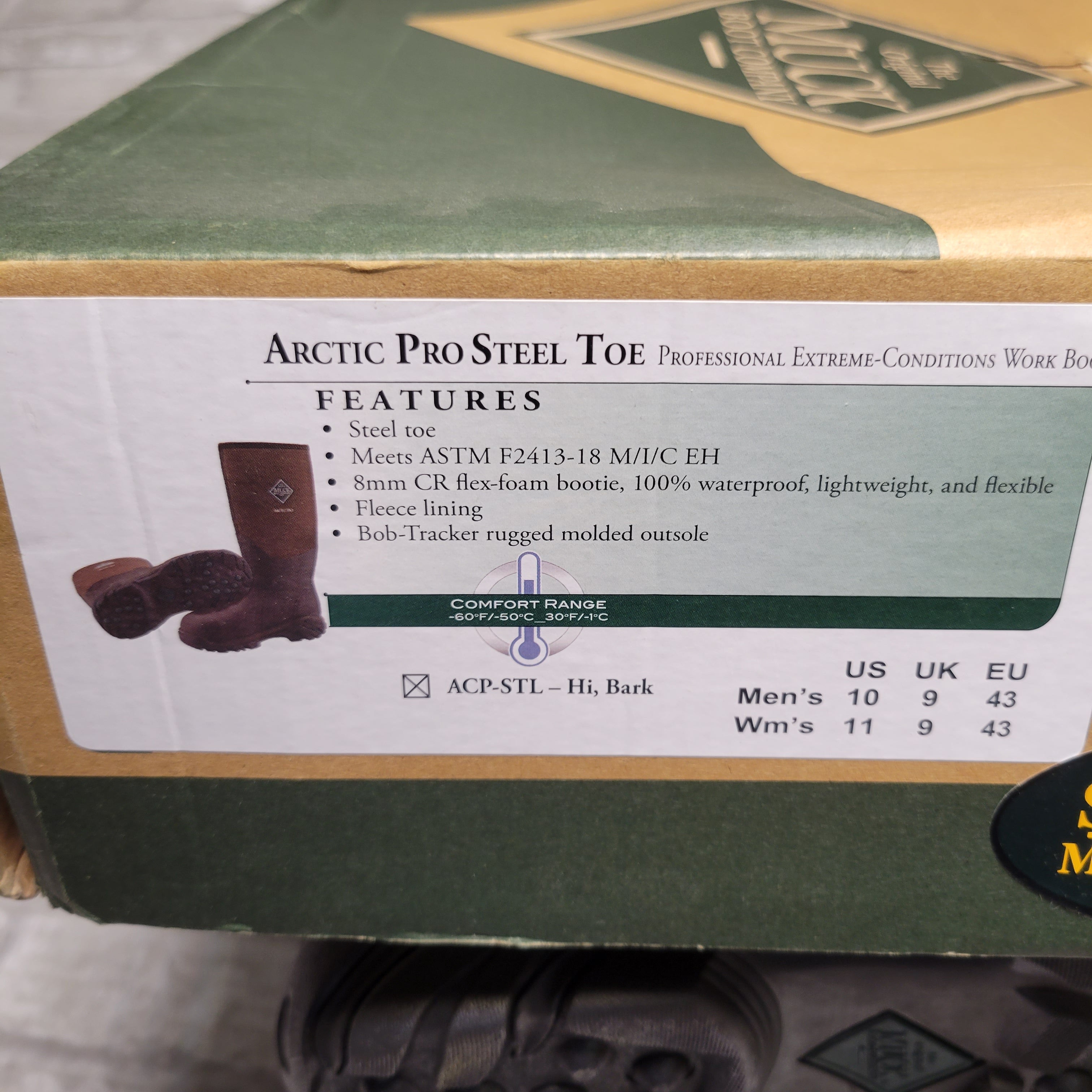 The Original Muck Boot Company Arctic Pro Steel Toe Boots, 10 Men's Hi Bark (8100100210926)